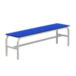 Металлическая гардеробная скамья с ЛДСП сиденьем — длинная модель для раздевалок