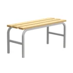 Скамья гардеробная из липы — короткая металлическая скамья с деревянным сиденьем