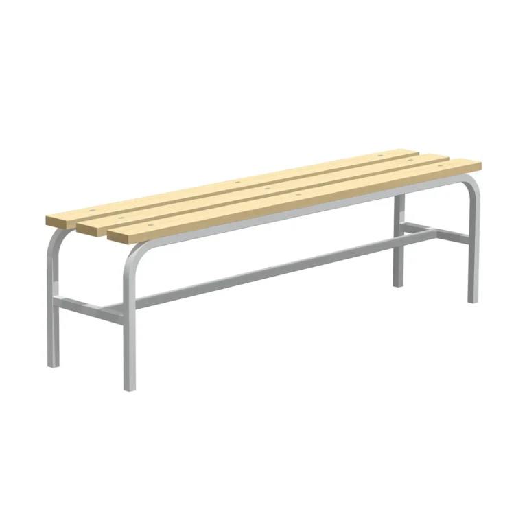 Скамья гардеробная из липы — длинная модель для раздевалок и гардеробных