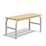 Скамья гардеробная из сосны — металлический каркас, деревянное сиденье