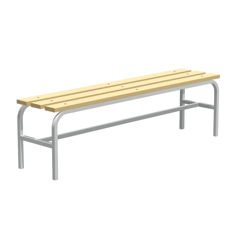 Длинная скамья гардеробная из сосны для раздевалок и гардеробных