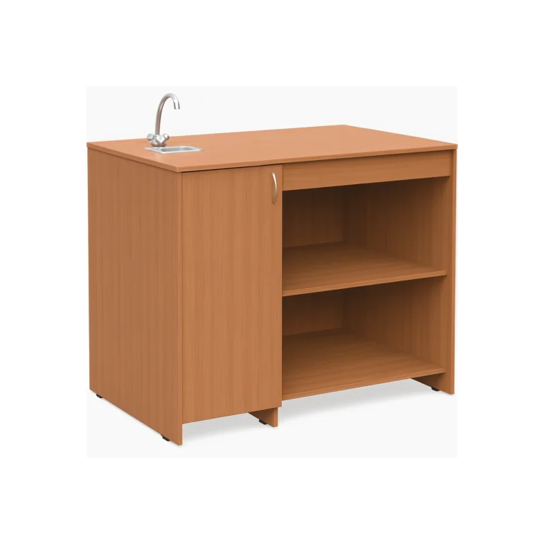 Демонстрационный ученический стол для кабинета химии цвет бук Арвис