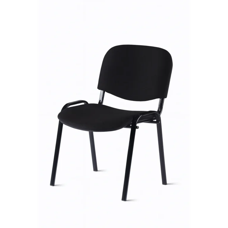 Мягкий офисный стул на металлическом каркасе арвис цвет текстиль черный