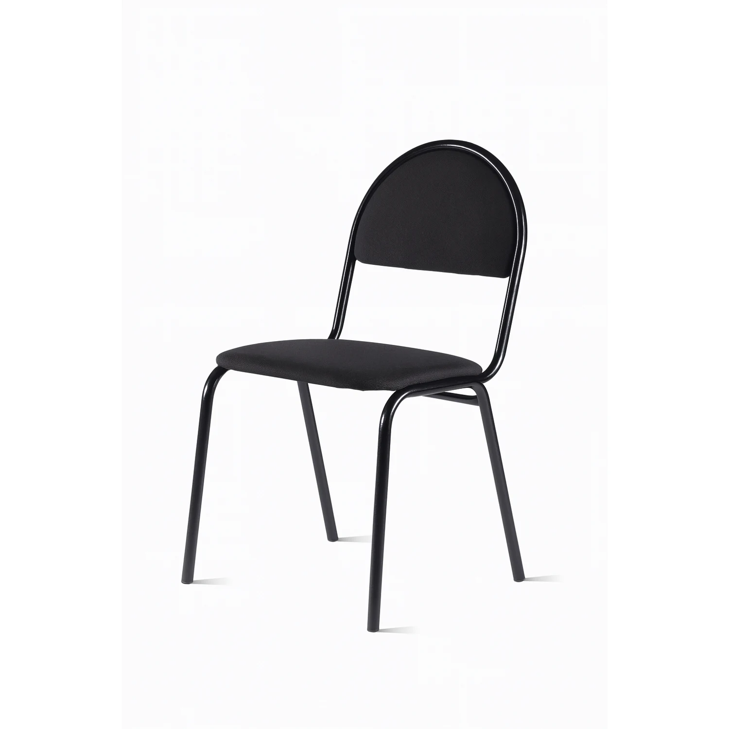 Стул офисный мягкий на металлическом каркасе Эконом текстиль черный Мягкий офисный стул на металлическом каркасе Эконом цвет текстиль черный