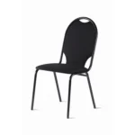 Мягкий офисный стул на металлическом каркасе Стандарт цвет текстиль черный