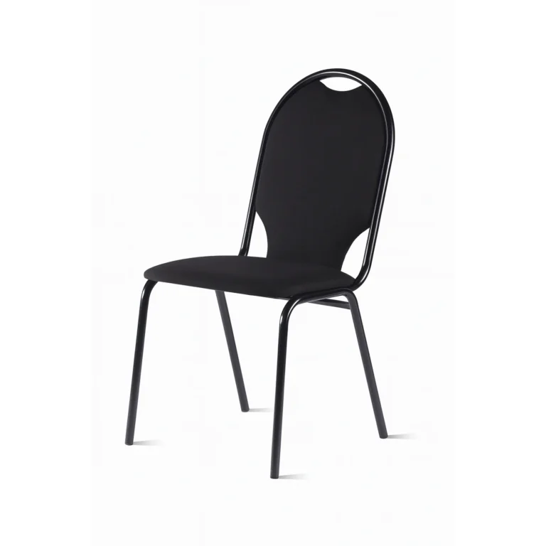 Мягкий офисный стул на металлическом каркасе Стандарт цвет текстиль черный