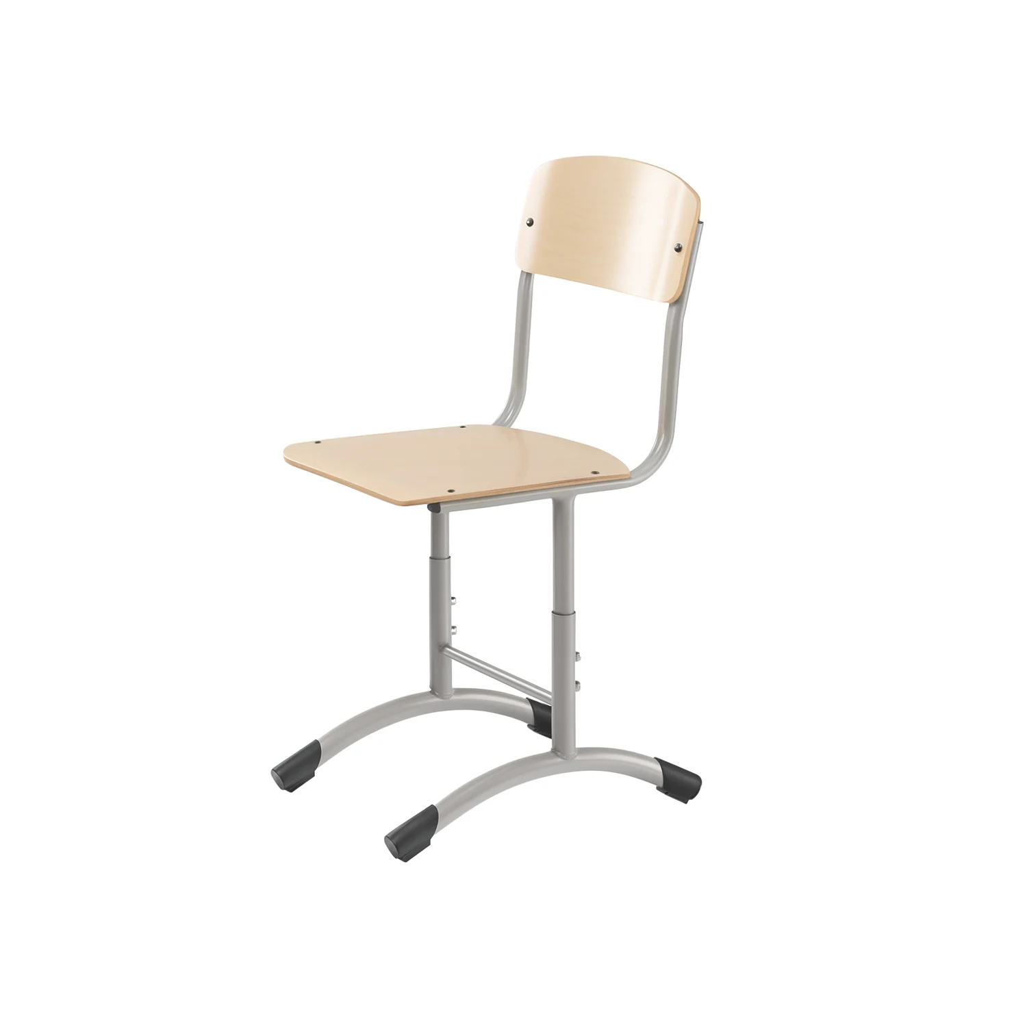 Стул ученический регулируемый фанерный на круглой трубе Фанерный ученический регулируемый стул на круглой трубе Арвис