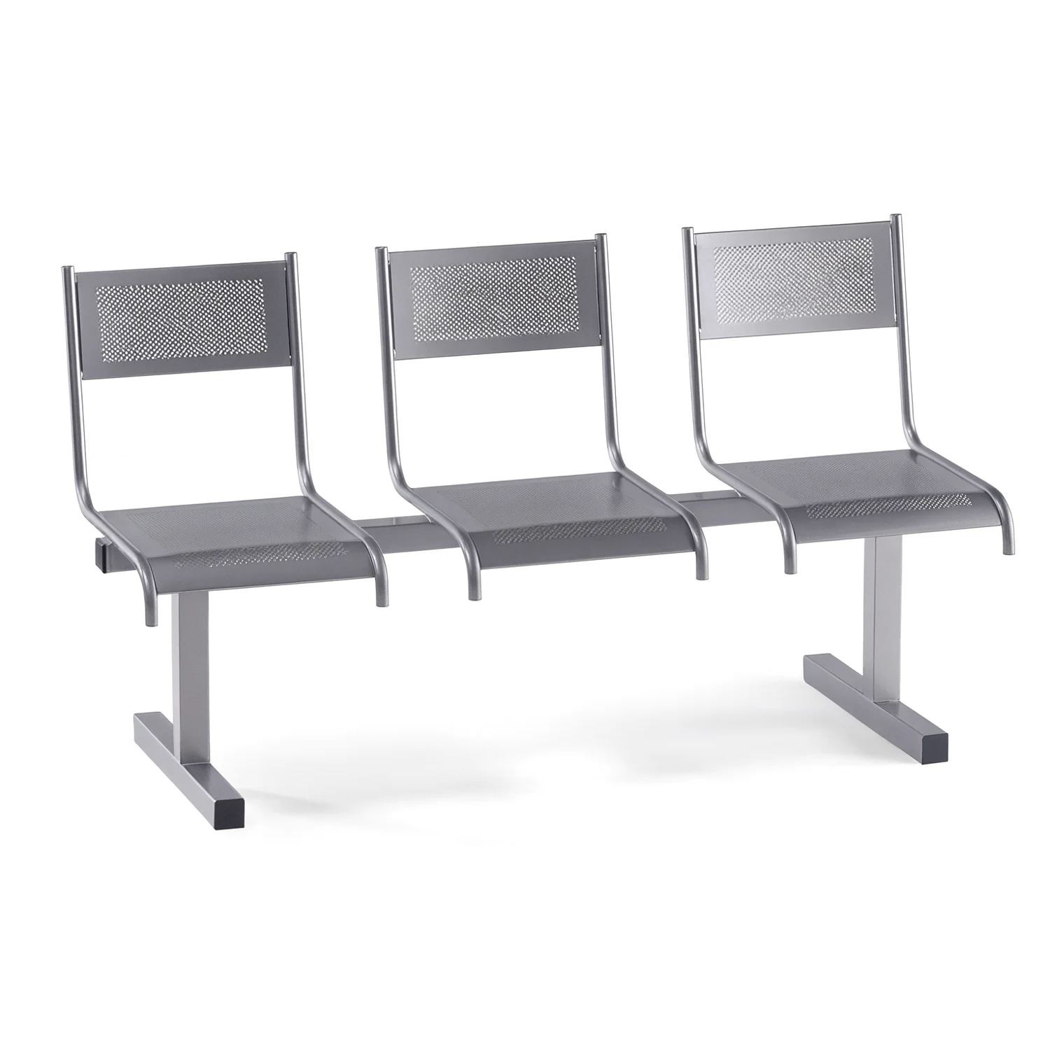 Трехместная перфорированная секция Арвис металлик Перфорированная трехместная секция Арвис цвет серый