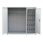 Металлический сушильный шкаф RANGER-8 — открытый вид, отделения для одежды и обуви