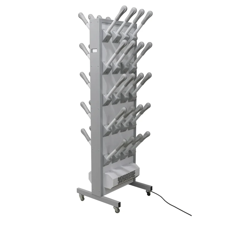 Модуль сушильный для обуви Союз-20, фронтальный вид, металлический корпус на колёсах