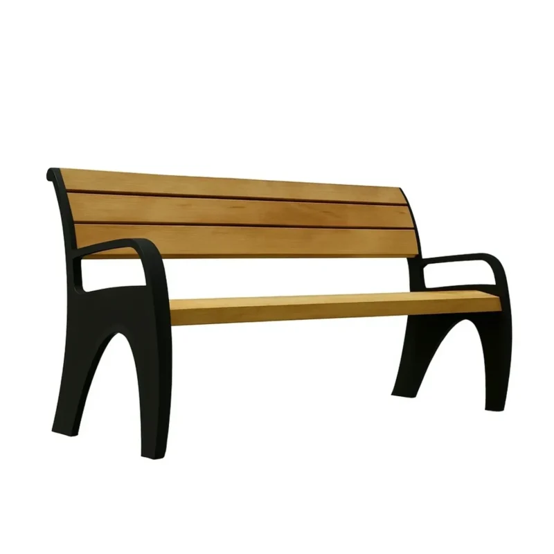 Чугунная скамейка Паруса — общий вид