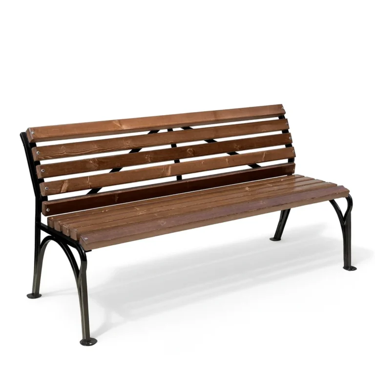 Скамейка Классика без подлокотников — общий вид на белом фоне