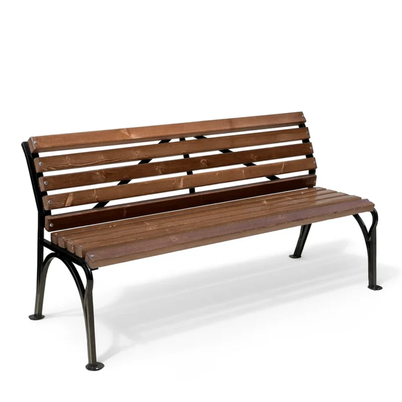 Скамейка Классика без подлокотников — общий вид на белом фоне