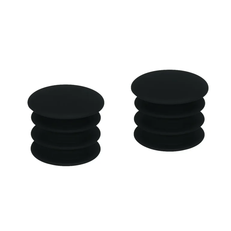 Комплект заглушек для перекладины ТИТАН-ГС — чёрные пластиковые торцевые заглушки