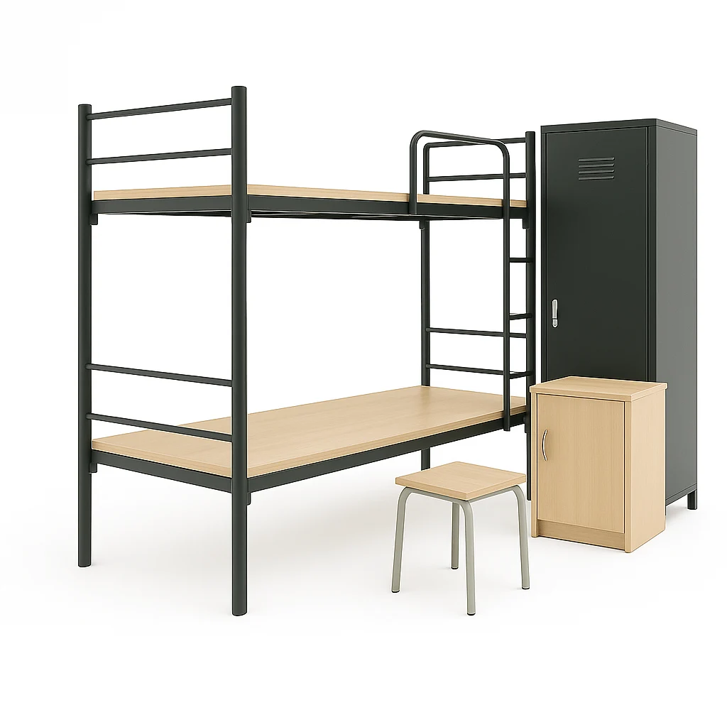 мебель для хостелов — двухъярусная кровать и шкаф