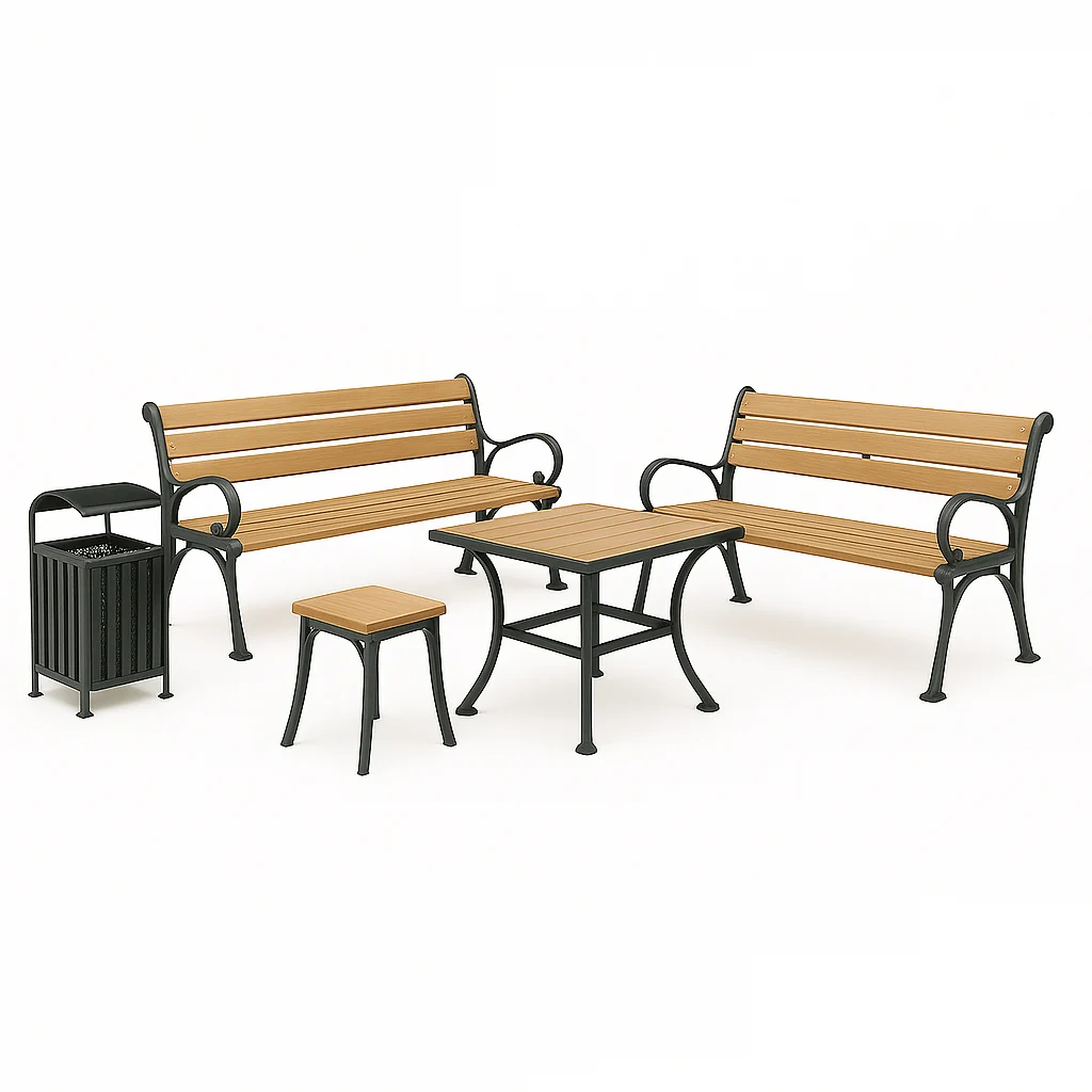 парковые скамейки и элементы благоустройства