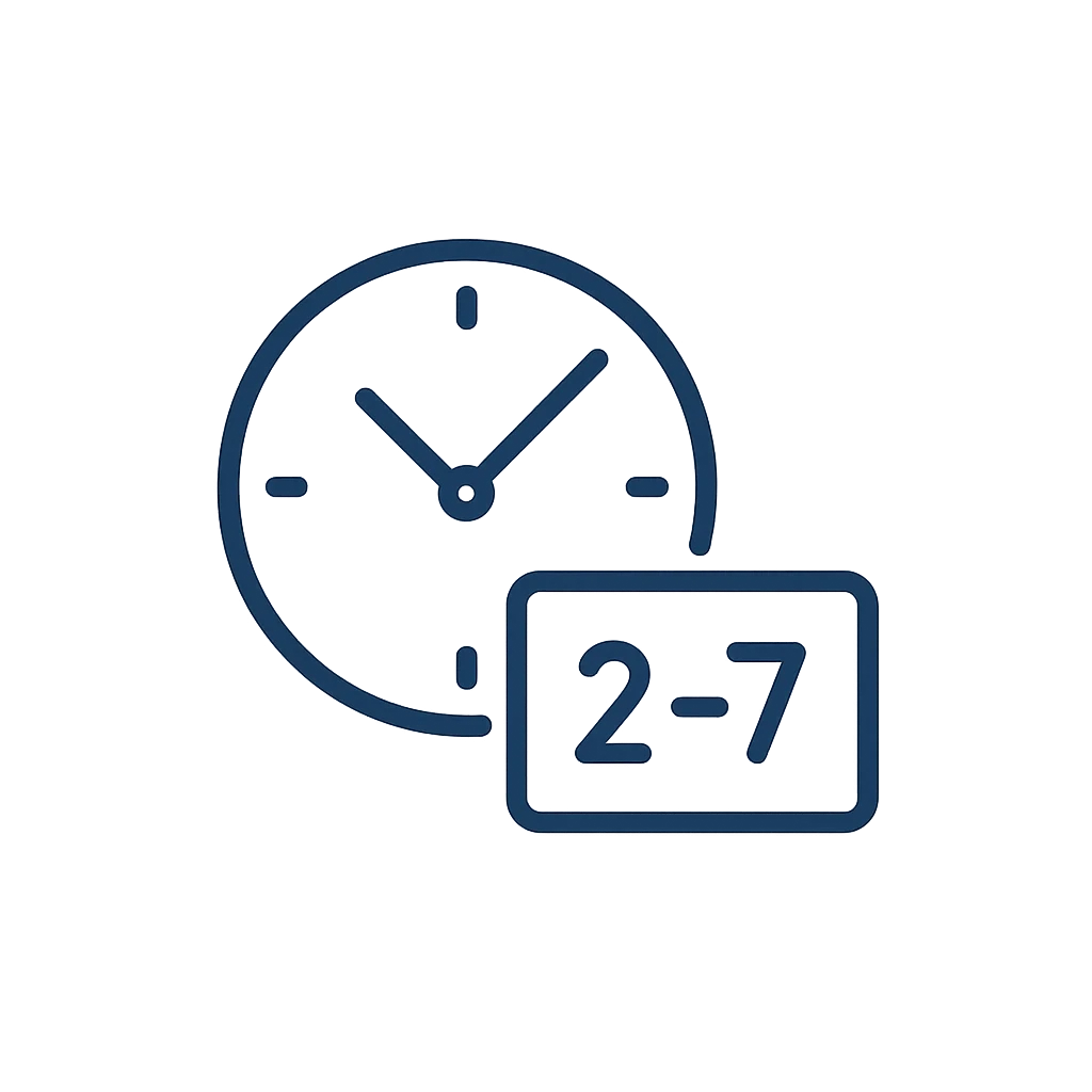 Сроки поставки 2–7 суток