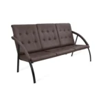 коричневый диван для офиса трехместный