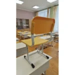 Стул ученический пластиковый регулируемый для старших классов желтый