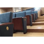 Боковина кресла для актового зала Вальс с латунным номерком места